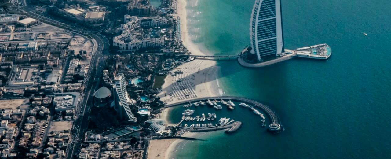 Helikoptervlucht boven Dubai