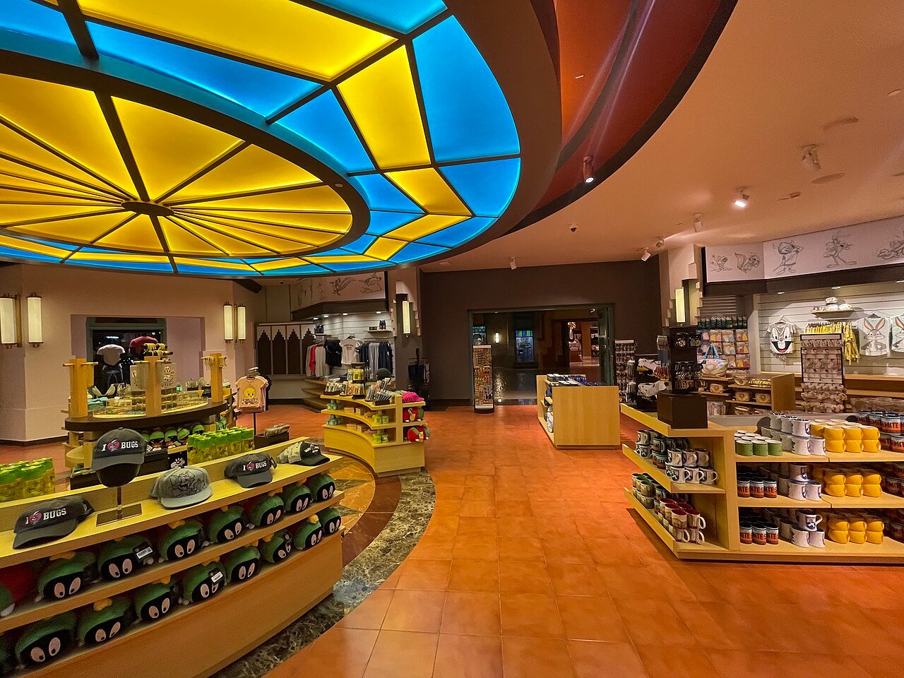 Ingang van Warner Bros World op Yas Island in Abu Dhabi